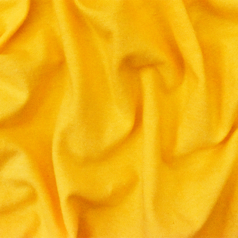 Yellow Solid Stretch Cotton Spandex Jersey Knit Fabric
