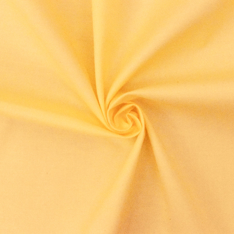Pastel Yellow Solid Cotton Stretch Spandex Poplin Woven Fabric