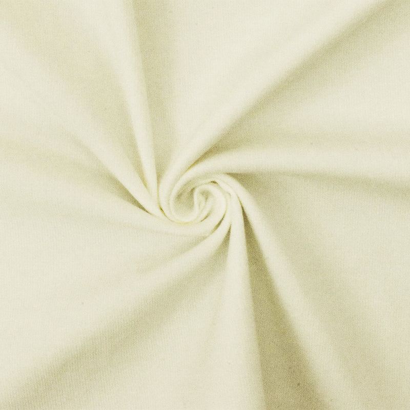 Ivory Featherwale Rayon-Cotton Stretch Spandex Corduroy Woven Fabric