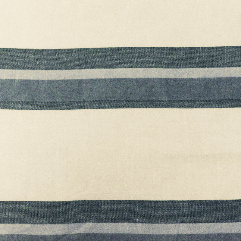 Blue-ivory-Multi Famous Maker Rayon-Cotton Stripe Lawn Woven Fabric
