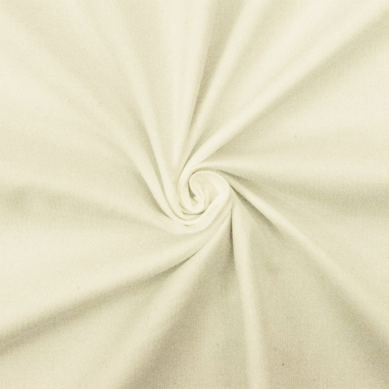 Light Ivory Featherwale Rayon-Cotton Corduroy Woven Fabric