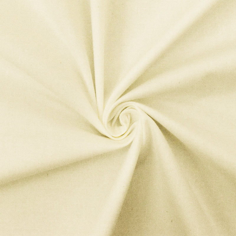 Light Ivory Cotton Solid Stretch Spandex Poplin Woven Fabric