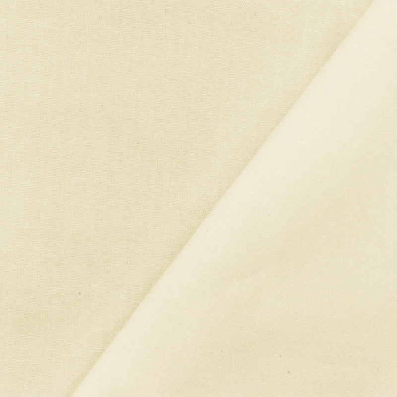 Light Ivory Cotton Solid Stretch Spandex Poplin Woven Fabric