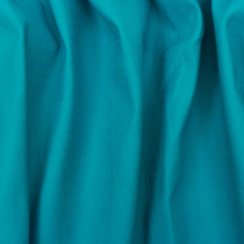 Turquoise Blue Cotton Solid Stretch Spandex Twill Sateen Woven Fabric