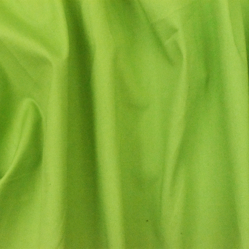 Bright Green Cotton Solid Stretch Spandex Poplin Woven Fabric