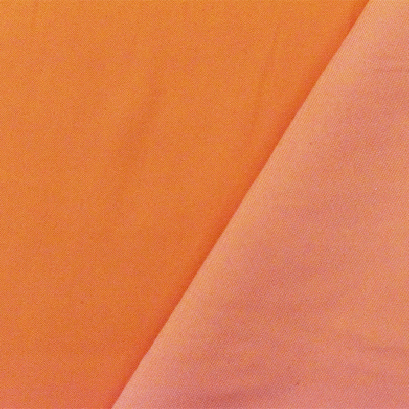 Orange Famous Designer Recycled Polyester Satin Woven Fabric