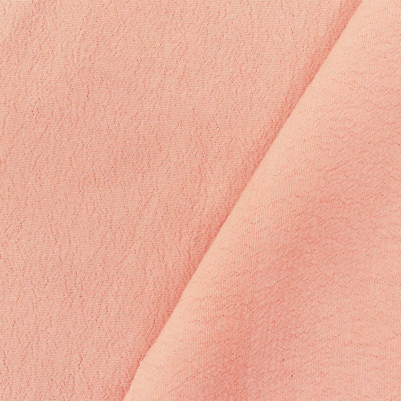 Light Pink Famous Designer Pebble Viscose Crepe Faille Woven Fabric