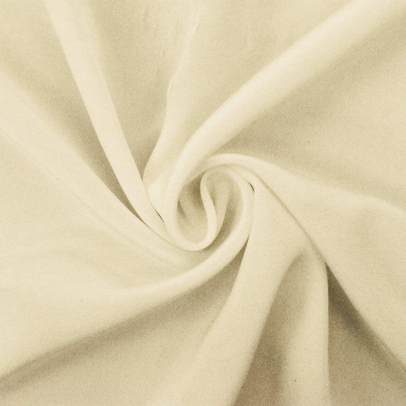Ivory Famous Designer Silk Crepe De Chine Woven Fabric