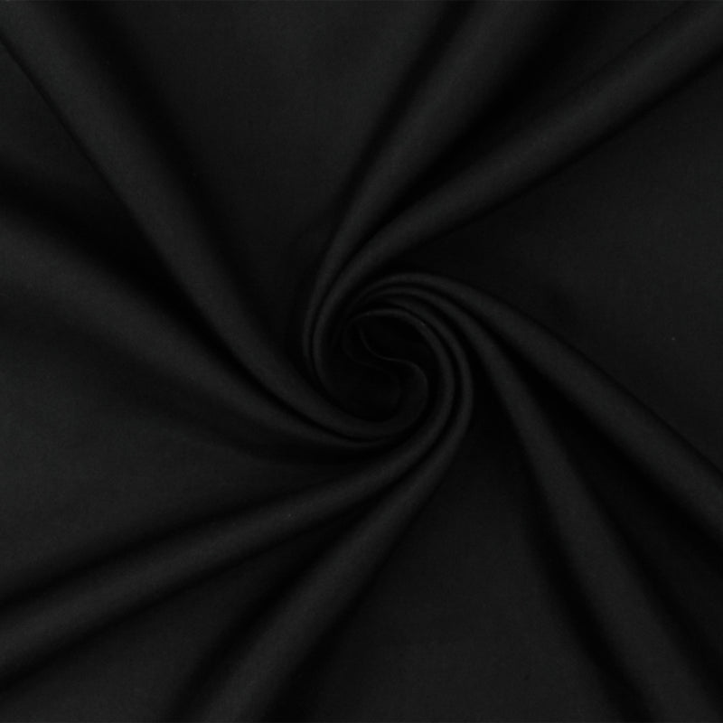 Black Famous Designer Silk Habotai Woven Fabric