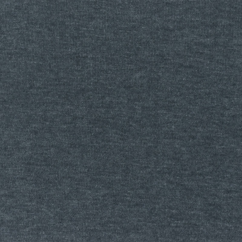 Heather Gray Organic Cotton Poly Stretch Spandex Rib Knit Fabric