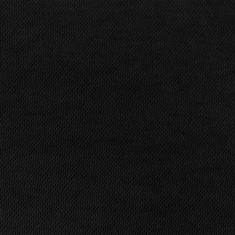 Black Organic Cotton Poly Pique Knit Fabric