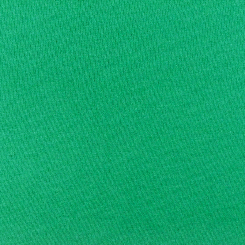 Green Organic Cotton Poly Stretch Spandex Solid 1x1 Rib Knit Fabric