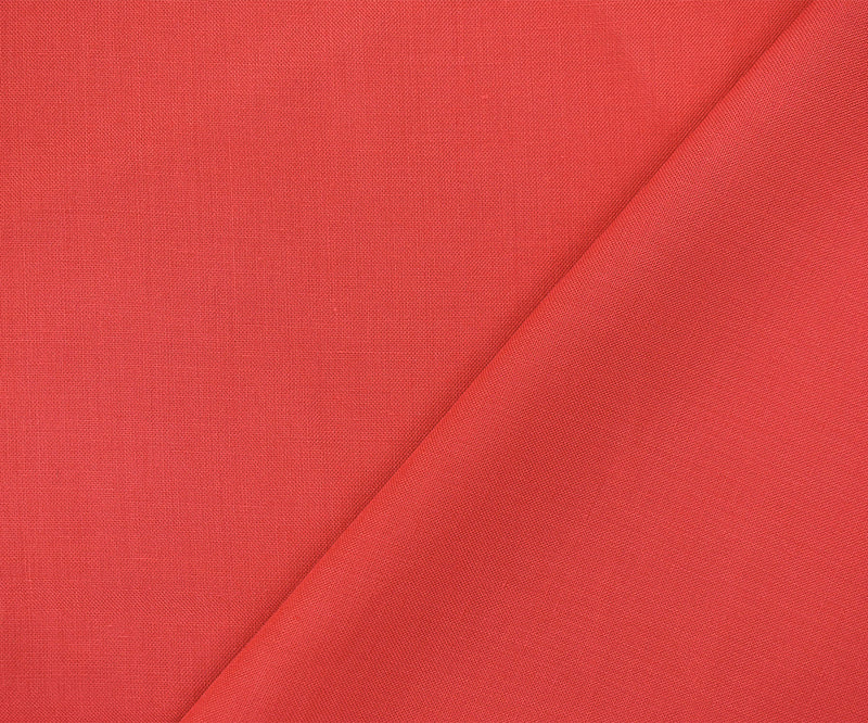 Coral Red Solid Rayon Challis Woven Fabric