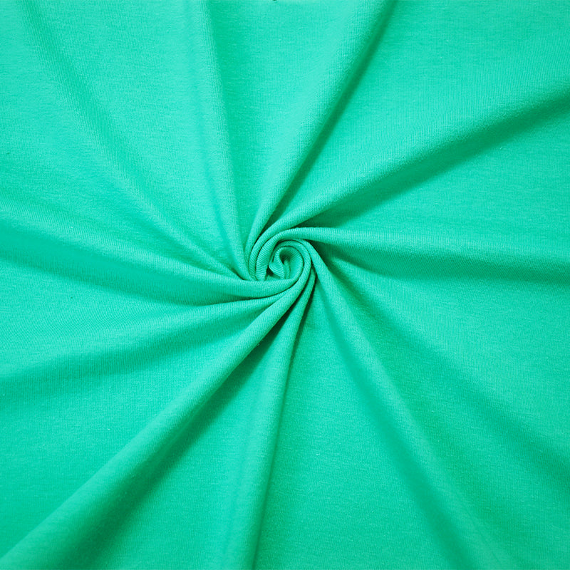 Green Solid Organic Cotton Stretch Spandex Jersey Knit Fabric
