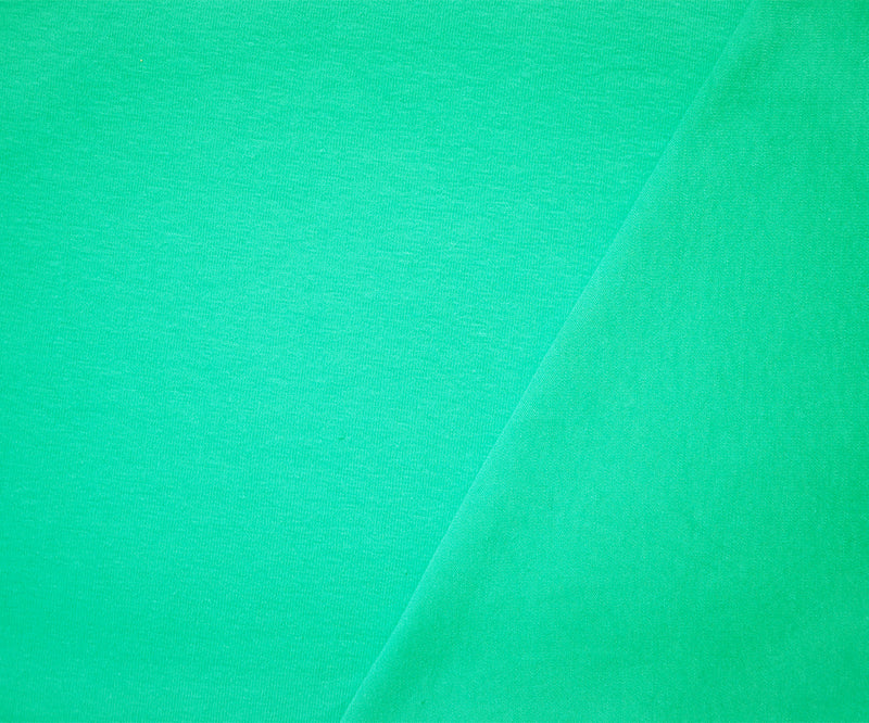 Green Solid Organic Cotton Stretch Spandex Jersey Knit Fabric