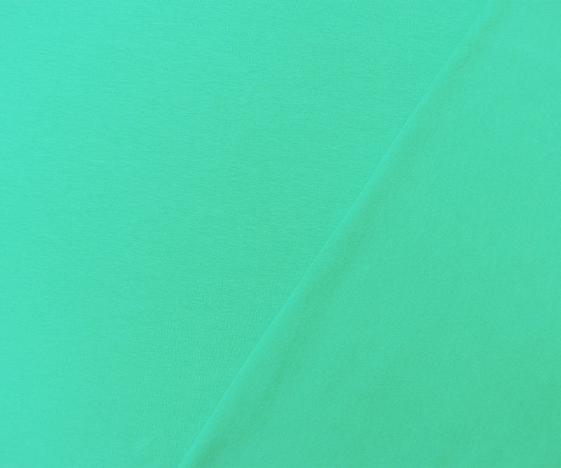 Turquoise Solid Organic Cotton Stretch Spandex Jersey Knit Fabric