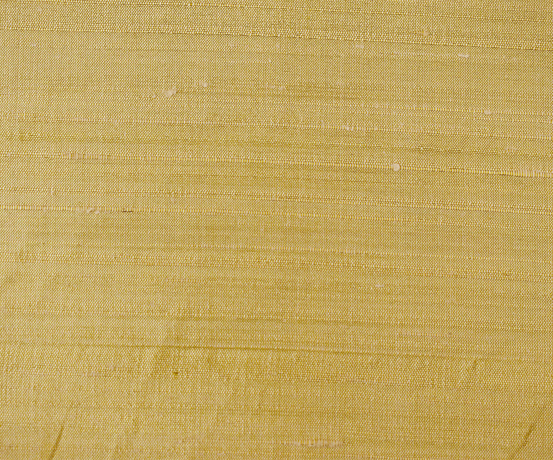 Yellow-Ivory Silk Iridescent Dupioni Woven Fabric