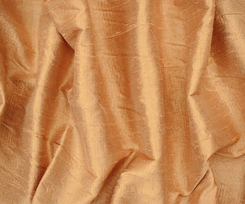 Tan Beige-Silver Gray Silk Iridescent Dupioni Woven Fabric