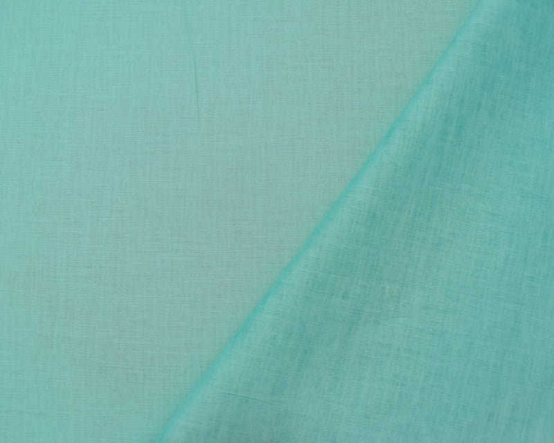 Aqua Teal Cotton Solid Voile Woven Fabric