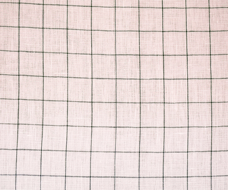 Pink-Deep Gray-White Spence Bryson Check Grid Irish Linen Woven Fabric