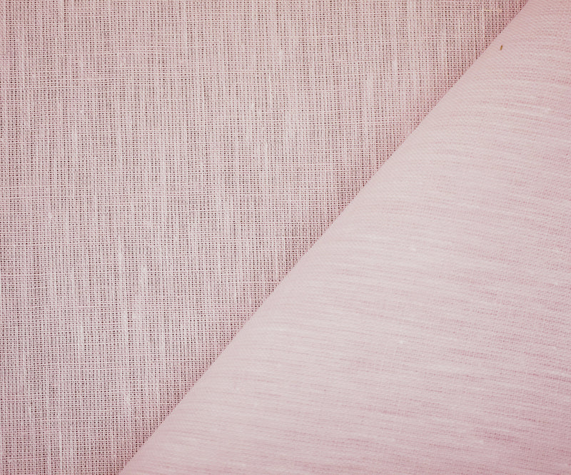 Pastel Pink-White Spence Bryson Texture Slub Irish Linen Chambray Fabric