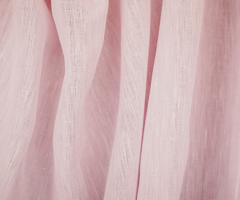 Pastel Pink-White Spence Bryson Texture Slub Irish Linen Chambray Fabric