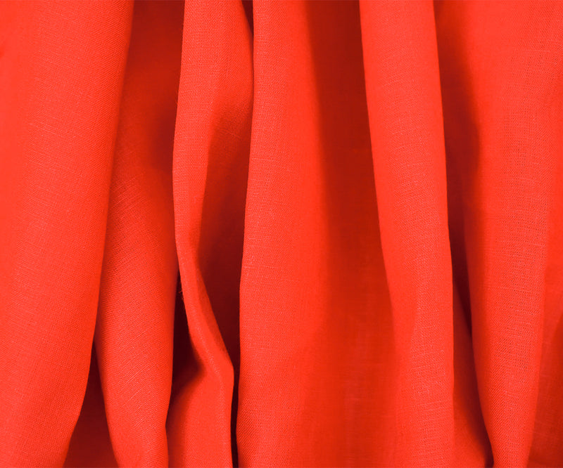 Red Spence Bryson Solid Slub Irish Linen Woven Fabric