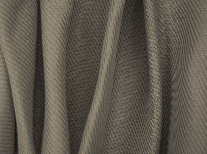Taupe Gray Moygashel Twill Irish Linen Solid Woven Decorating Fabric