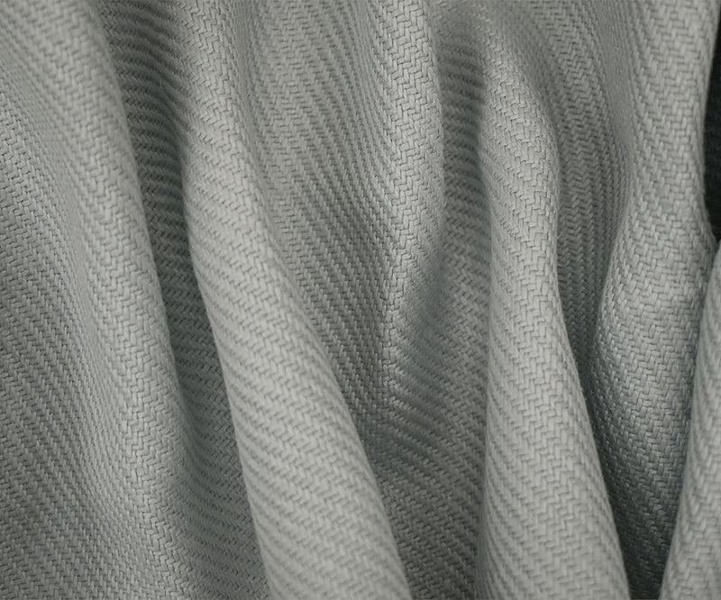 Mid Gray Moygashel Twill Irish Linen Solid Woven Home Decorating Fabric