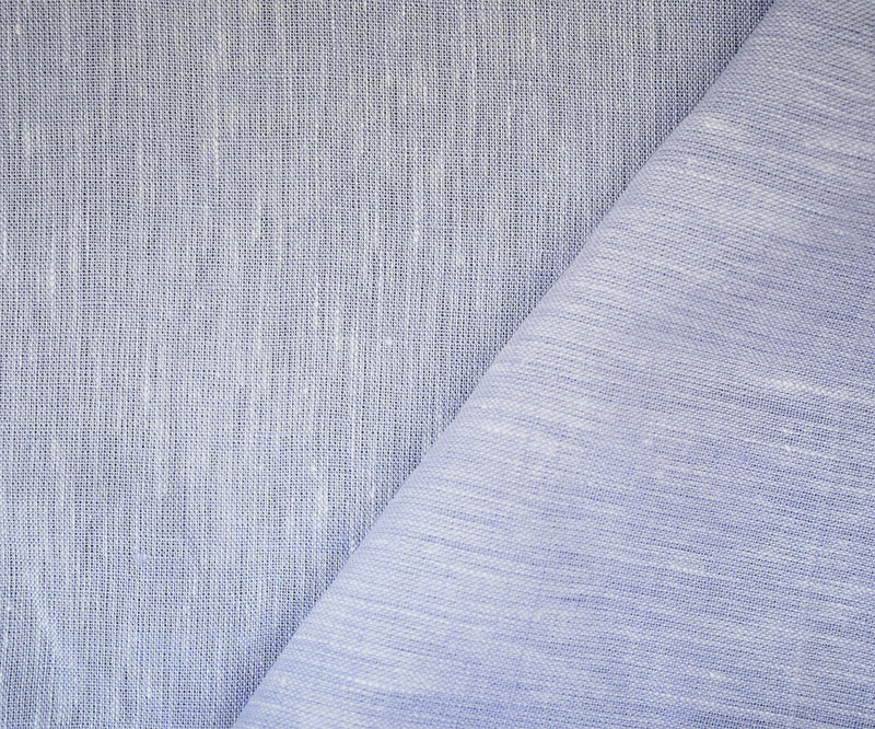 Light Blue-White Spence Bryson Texture Slub Irish Linen Woven Fabric