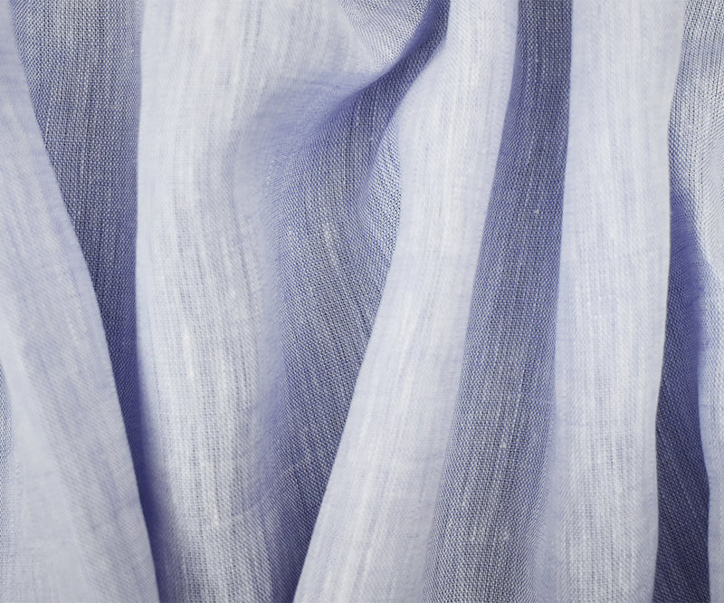 Light Blue-White Spence Bryson Texture Slub Irish Linen Woven Fabric
