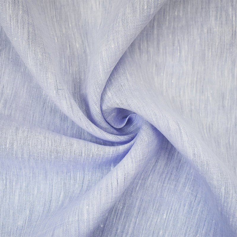 Light Blue-White Spence Bryson Texture Slub Irish Linen Woven Fabric
