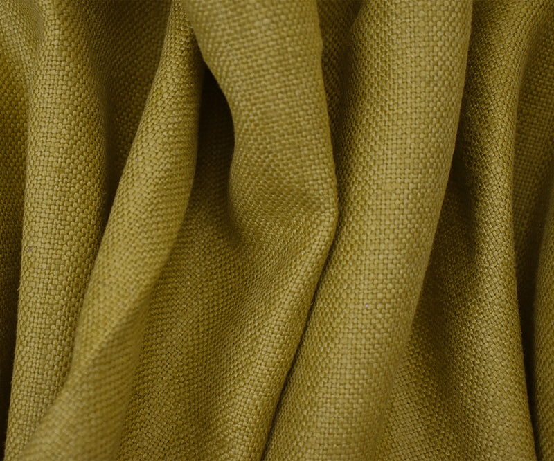Green Moygashel Solid Woven Irish Linen Home Decorating Fabric