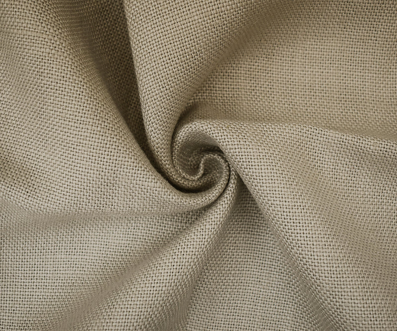 Taupe Beige Moygashel Solid Woven Irish Linen Home Decorating Fabric