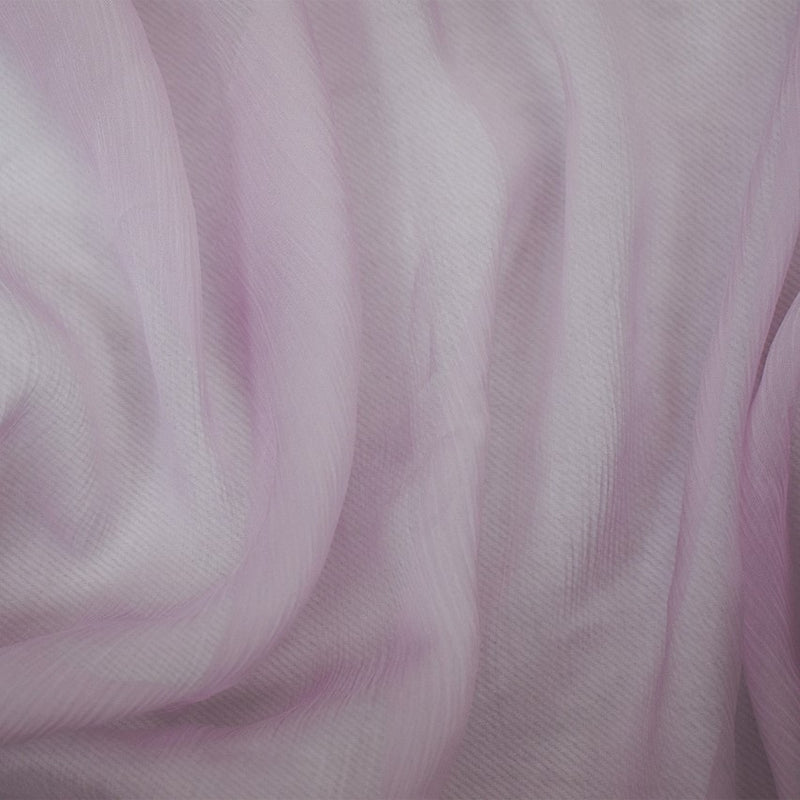 2 1/2 YD PC-Lilac Purple Silk Crinkled Yoryu Chiffon Woven Fabric