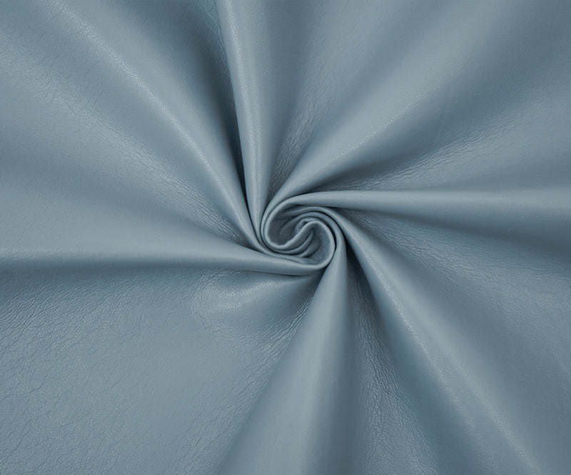 Pale Blue Famous Maker Solid Recycled Leather and Polyurethane Blend Fabric