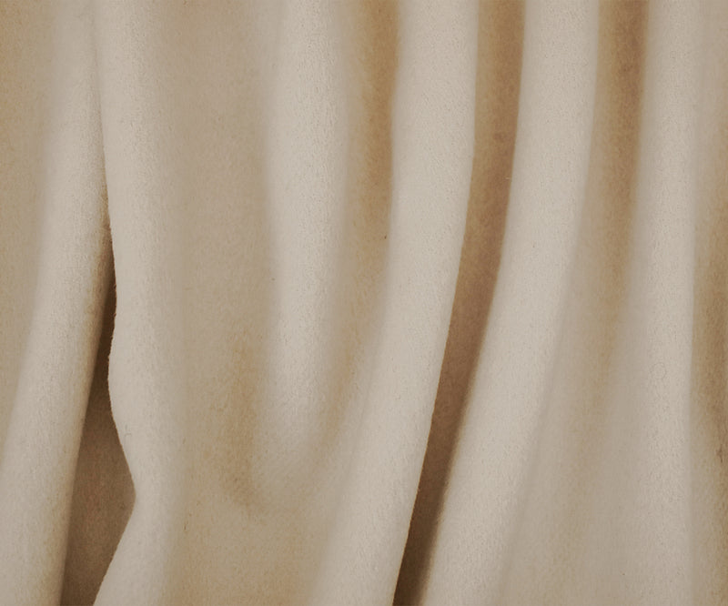 6 YD PC-Light Beige Melton Wool-Poly Blend Double Woven Brushed Jacketing Fabric