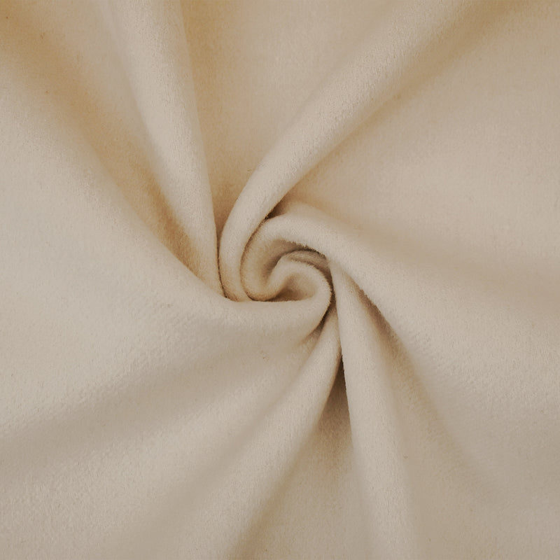 6 YD PC-Light Beige Melton Wool-Poly Blend Double Woven Brushed Jacketing Fabric