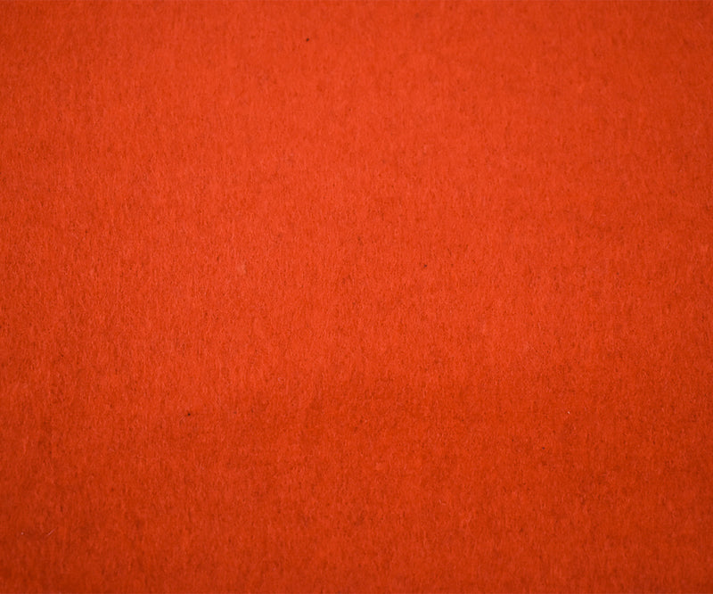 Orange Melton Wool-Poly Blend Solid Brush Double Woven Jacketing Fabric