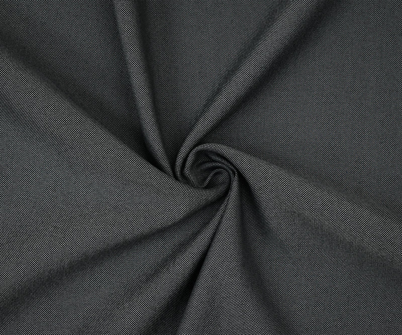 Deepest Gray-White Poly Wool Dobby Shirting Woven Fabric