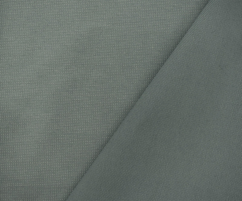 Cool Gray Poly Wool Dobby Woven Suiting Fabric