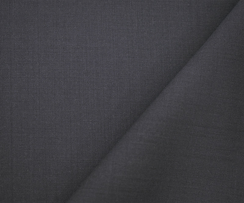 Ash Blue Tropical Wool-Polyester Solid Shirting Woven Fabric