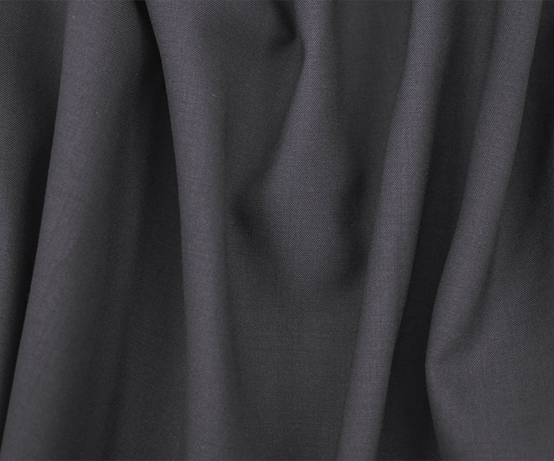 Ash Blue Tropical Wool-Polyester Solid Shirting Woven Fabric