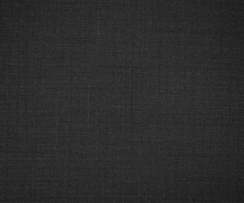 Deep Gray Wool-Poly Striped Woven Irregular Herringbone Suiting Fabric