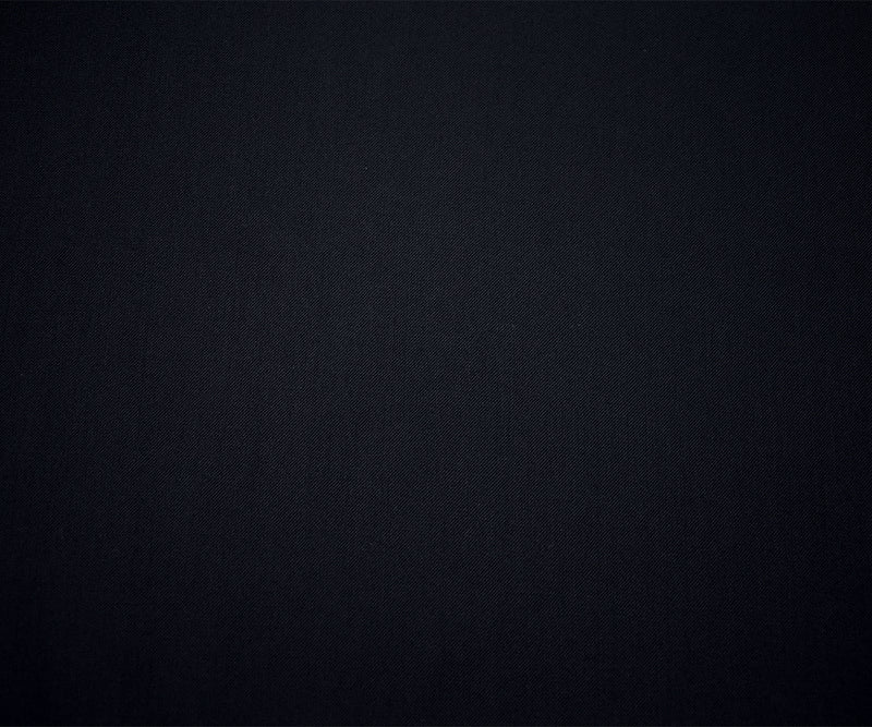 4 YD PC-Dark Navy Blue-Black Poly-Wool Solid Twill Woven Suiting Fabric
