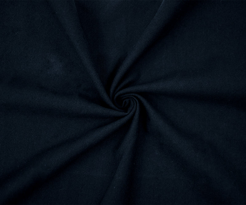 Navy-Black Wool Twill Woven Suiting Fabric