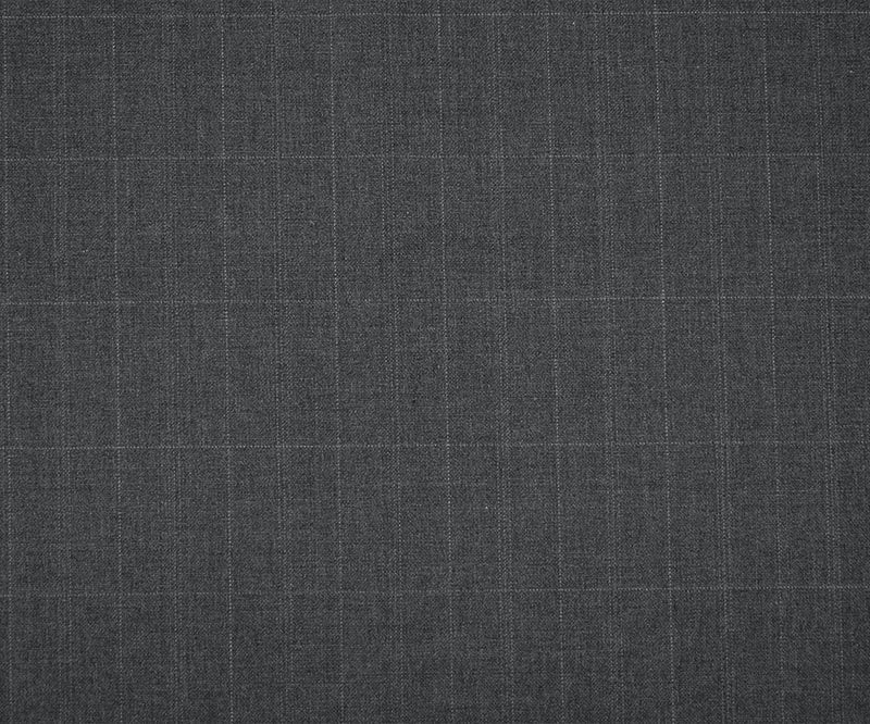Gray Tone Poly-Wool Check Plaid Woven Shirting Fabric