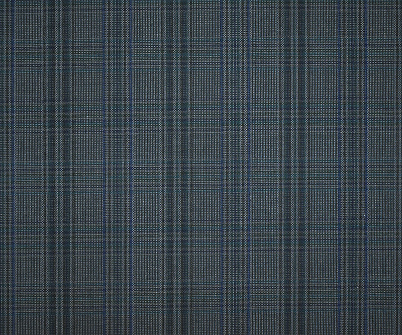 Gray-Green-Multi Poly-Wool Plaid Woven Shirting Fabric