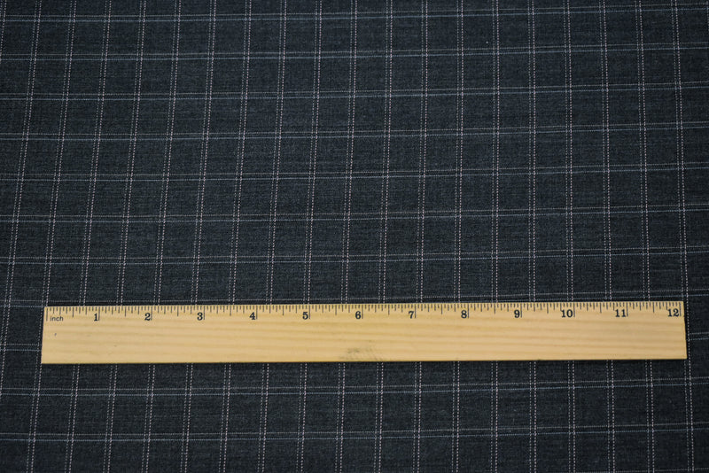 Dark Gray-Pink-Multi Wool Blend Twill Woven Shirting Fabric