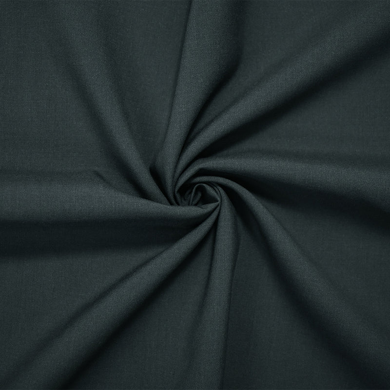 Deep Gray Tropical Wool-Poly Japanese Solid Woven Shirting Fabric